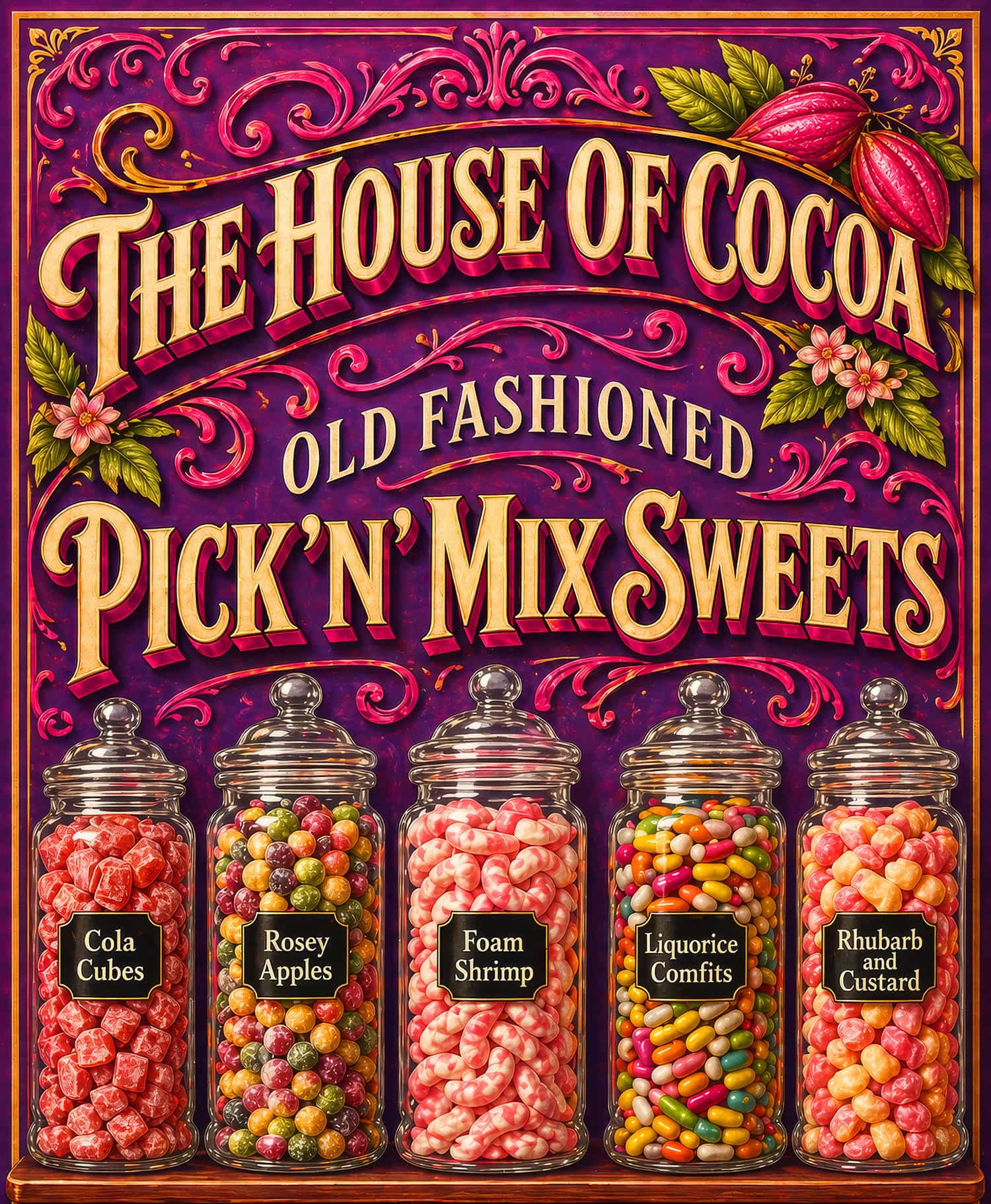 The House of Cocoa Old Fashioned Pick N Mix Sweets poster