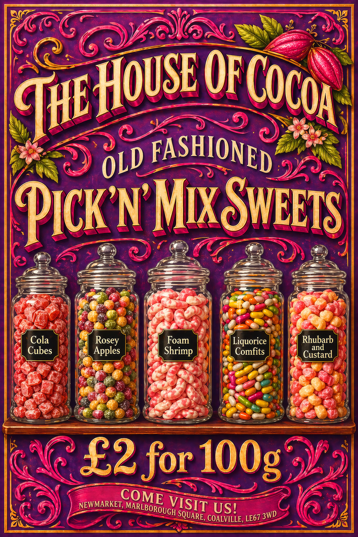 The House of Cocoa Old Fashioned Pick N Mix Sweets poster