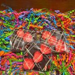Dark Chocolate Bar with Strawberry and White Chocolate Drizzle