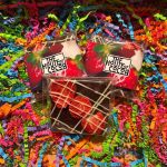 Dark Chocolate Bar with Strawberry and White Chocolate Drizzle