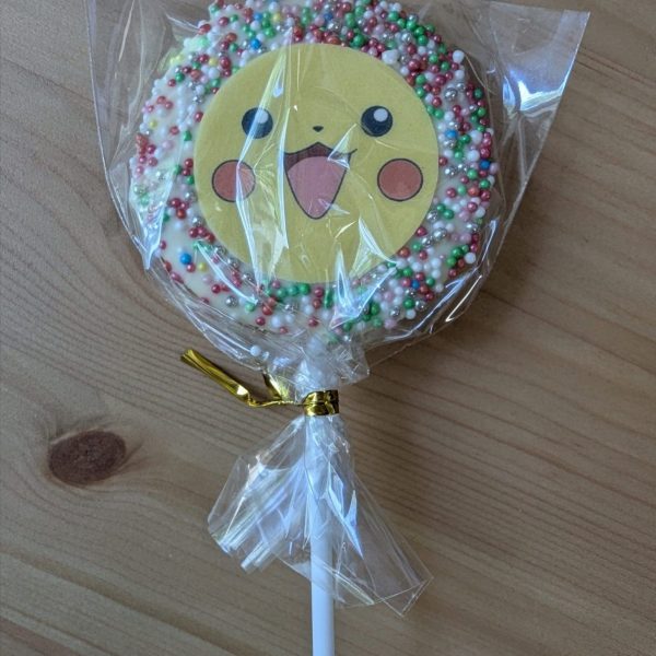 White Chocolate Lollies with Pokémon Characters