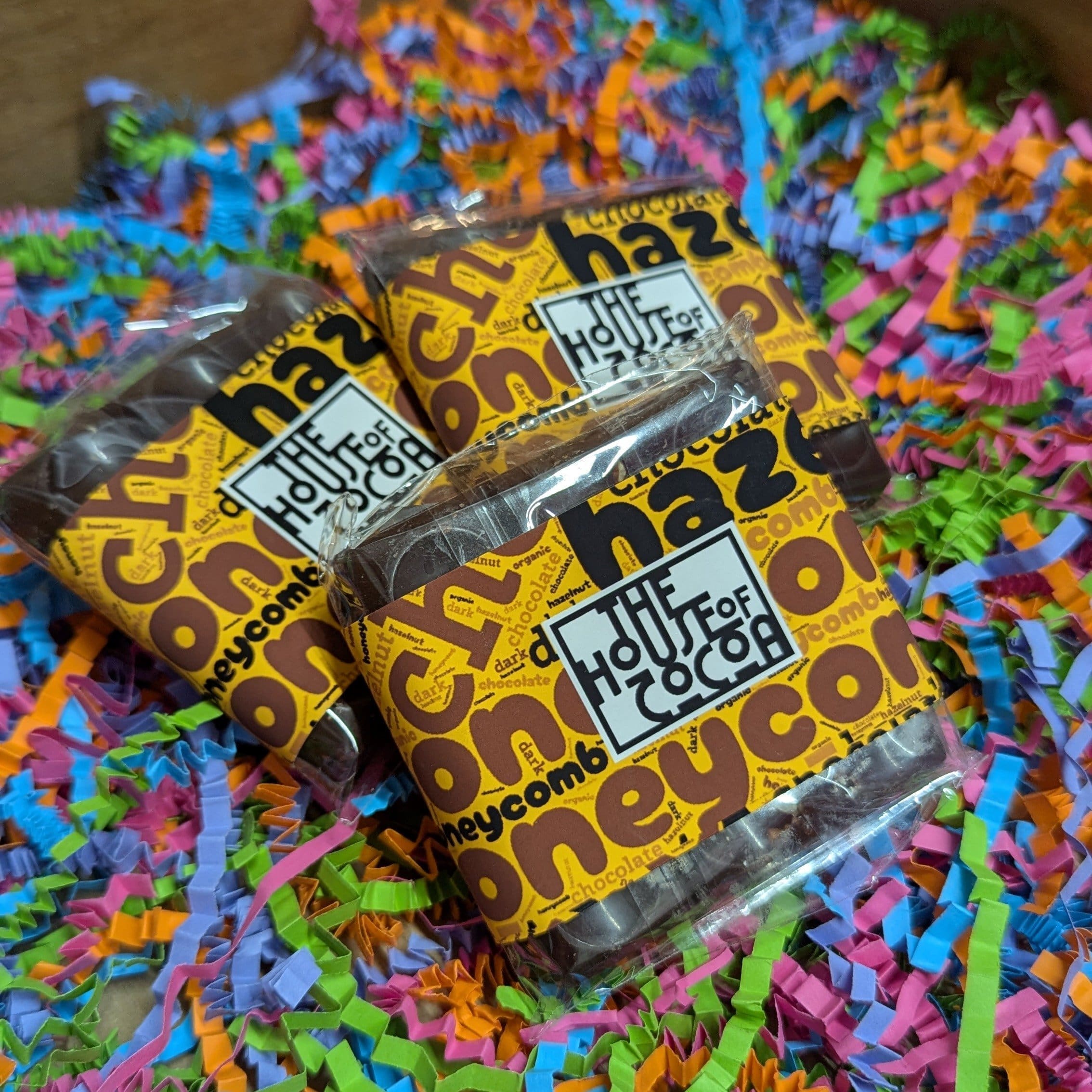 Dark Chocolate Honeycomb and Hazelnut Bar