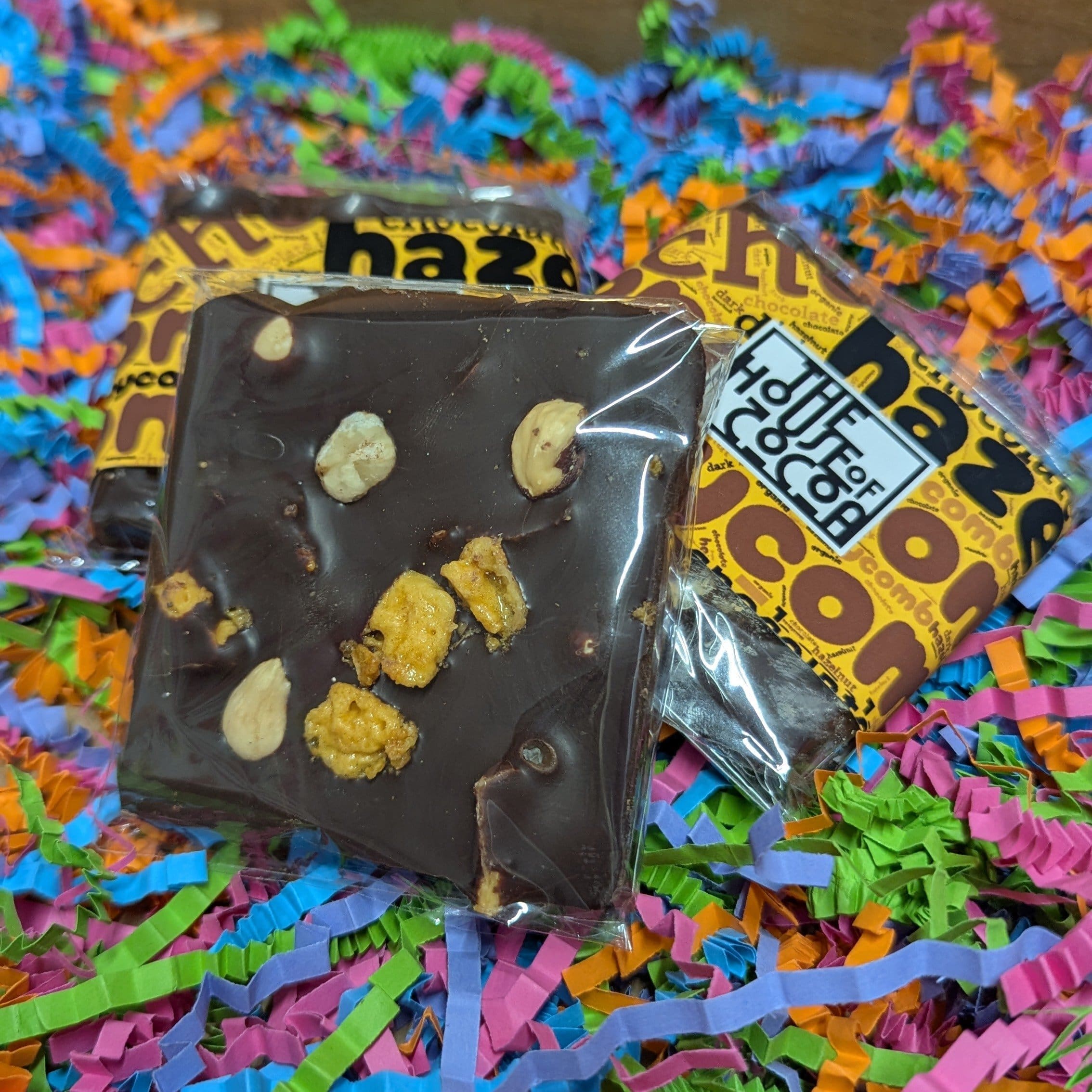 Dark Chocolate Honeycomb and Hazelnut Bar