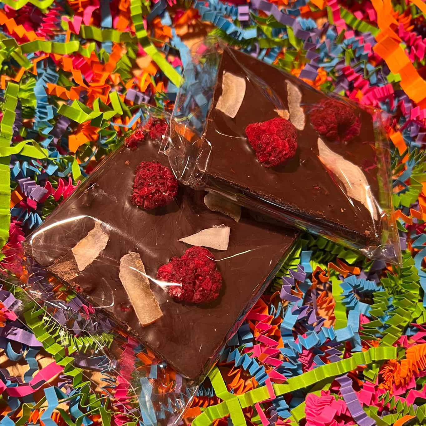 Dark Chocolate Raspberry and Coconut Bar