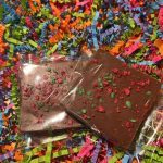 Belgian Plant Based Chocolate Bar with Mint and Raspberry Ganache