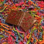 Milk Chocolate Bar with Mint and Raspberry Ganache