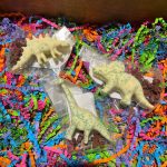White Chocolate Popping Dinosaurs
