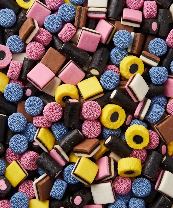 Colourful assortment of sweet liquorice.