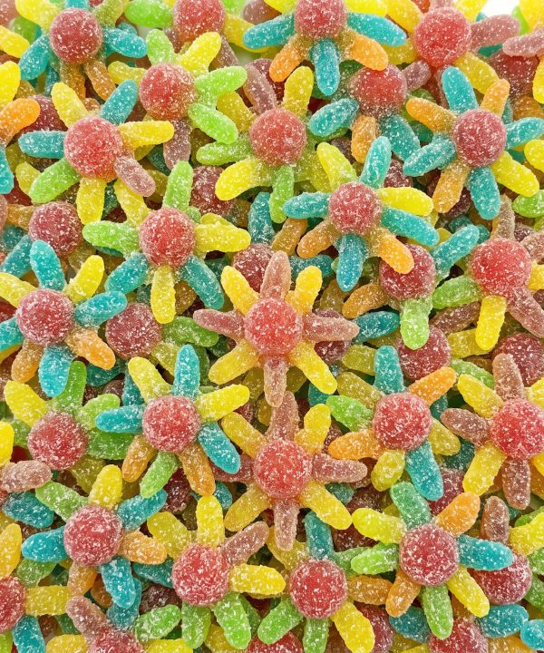 Colourful gummy sweets shaped like octopus